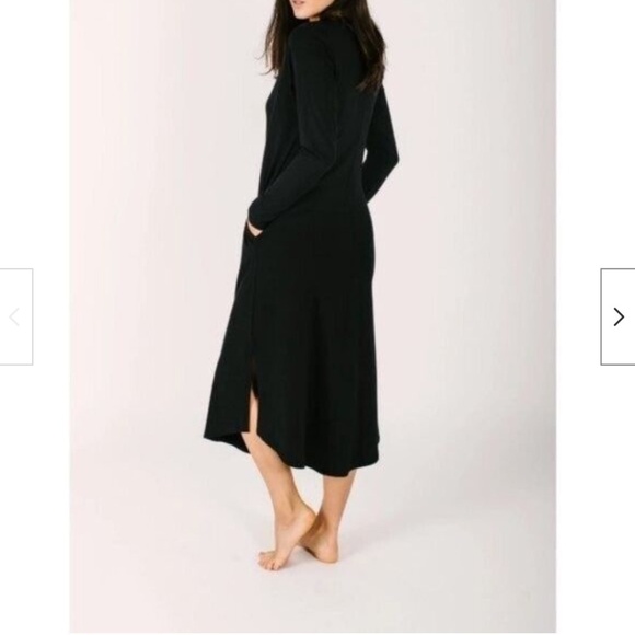 Smash + Tess V-Neck Midi Friday Dress Relaxed Fit Women Size Small - Picture 4 of 14